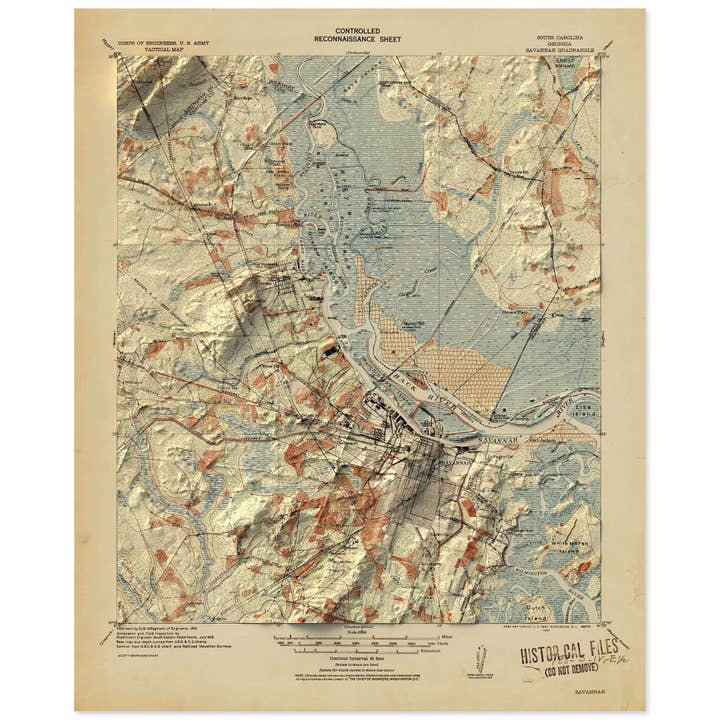 Savannah, Georgia for wholesale by Scott Reinhard Maps