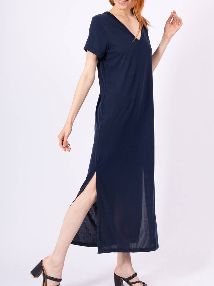 Mimi & Gogo – Engroshandel Kjole - Dame – Lang Flydende Kjole @130782_RLFluide4