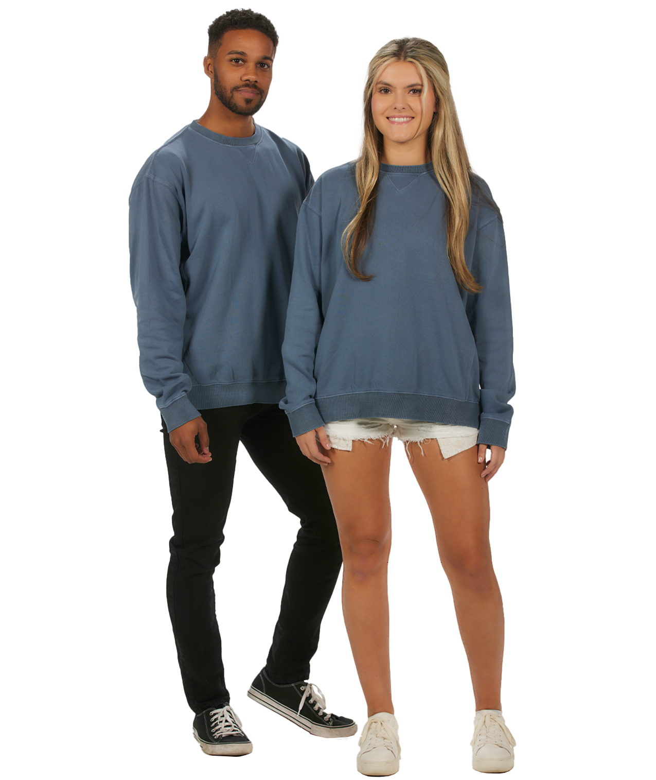 U.S. Apparel - Wholesale Sweatshirt - Women's - Unisex Garment Dyed Fleece Crew37