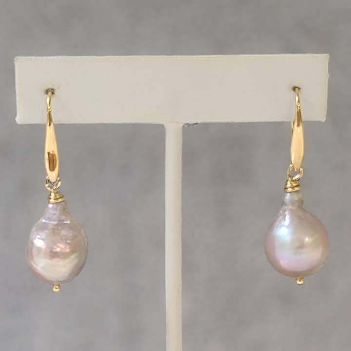 Persika barock örhängen för wholesale av LPL Creations