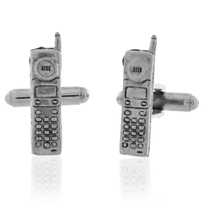 Boutons de manchette en étain pour téléphone portable pour la vente par Cufflinks Depot