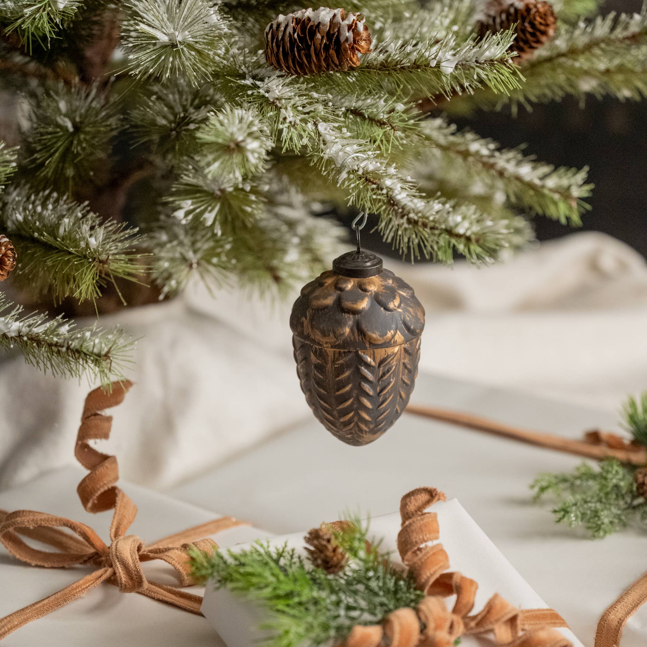 Ragon House - Wholesale Ornament - 4" BROWN GLASS ACORN ORNAMENT0