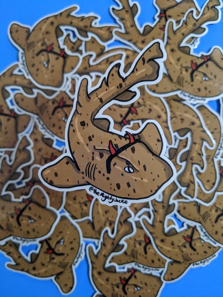 Horn Shark Sticker for wholesale by The Mighty Jackie