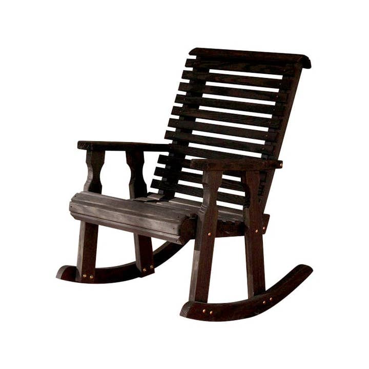 The Porch Swing Company - Wholesale Rocking Chair - Amish Casual Heavy Duty Roll Back Wooden Outdoor Rocking Chair6