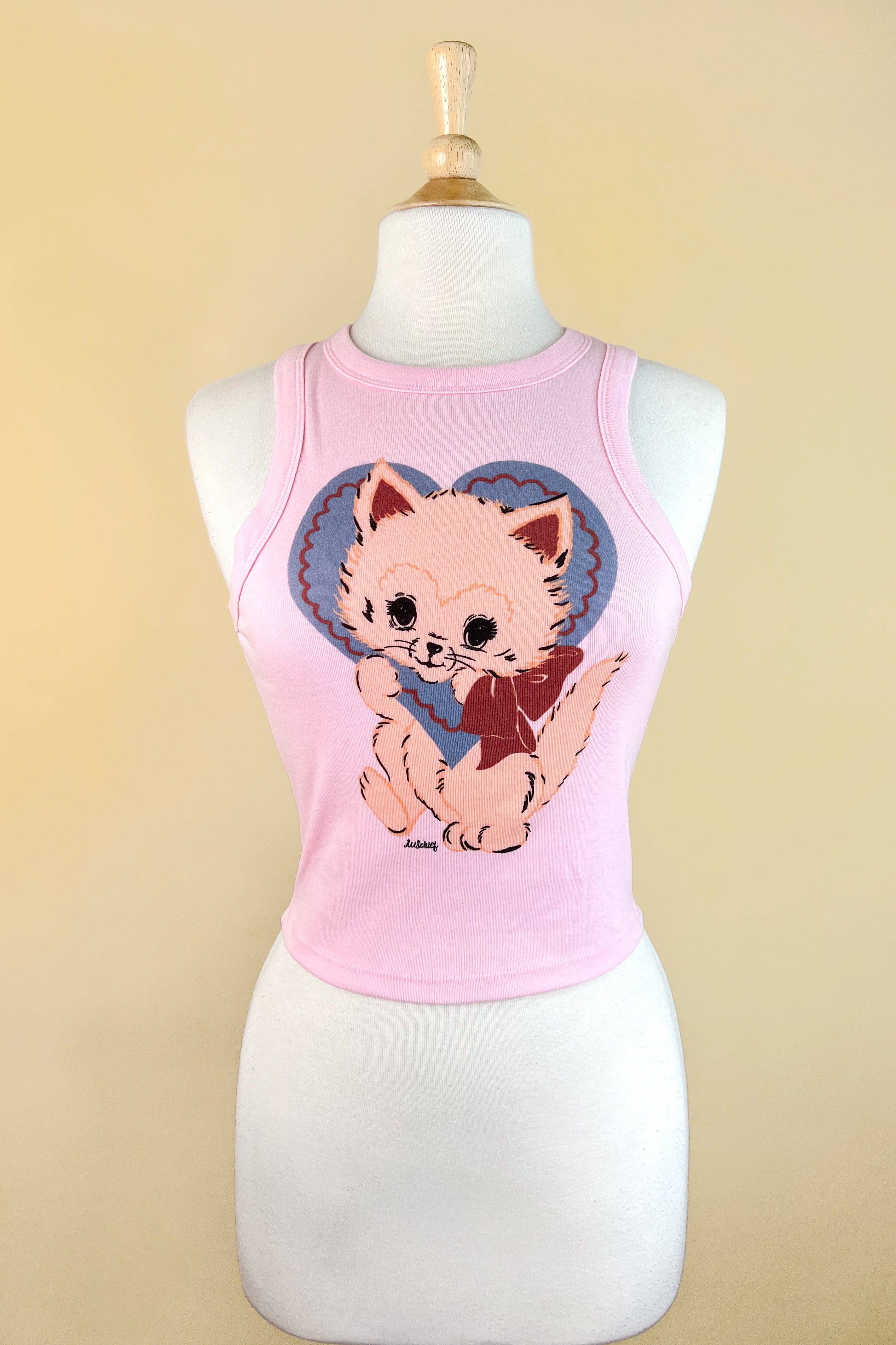 Mischief Made – wholesale Tank top – Women′s – Be Mine Rib Racer Tank in Pink5