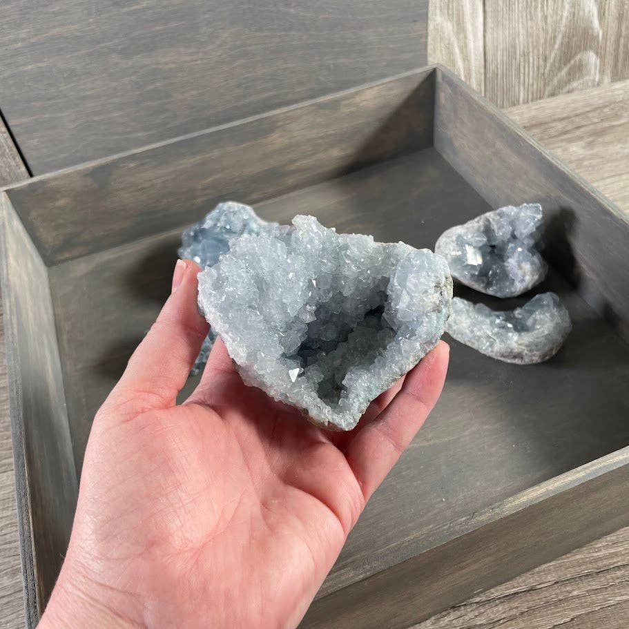 Keystone Crystals - Wholesale Spiritual Stone/Crystal - Celestite Clusters - 3 Lb Bulk Lot of High-Quality Natural Crystal Specimens2