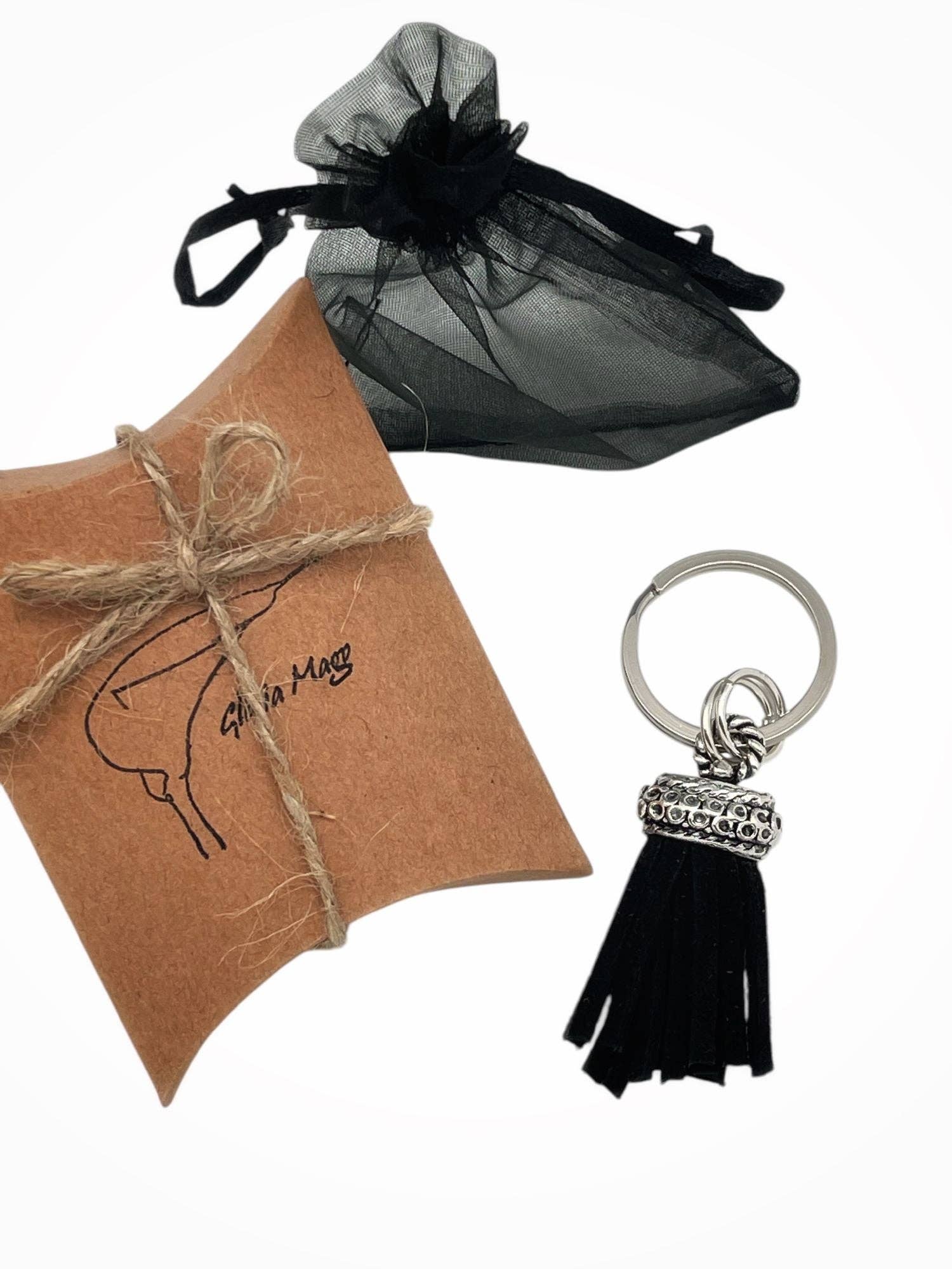 Gloria Mago - Wholesale Keychain - Women's - Flecado silver leather keychain2