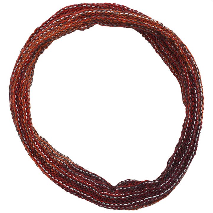 Stirnband Haarband Mini Loopschal 8cm Rottöne gestreift für den Großhandel von Tribal Trade GmbH