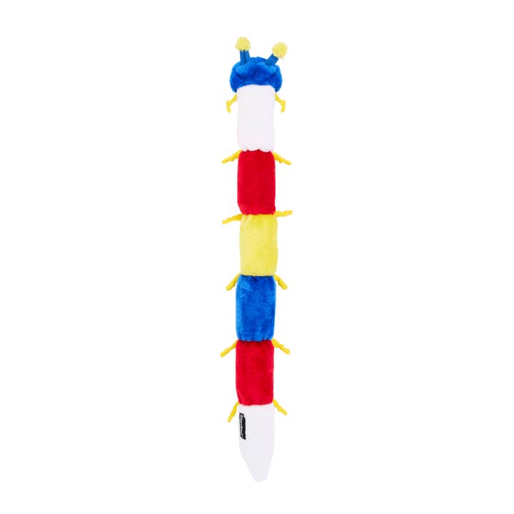 ZippyPaws - Wholesale Pet Toy - Dog - Zippy Caterpillar - Primary Colors2