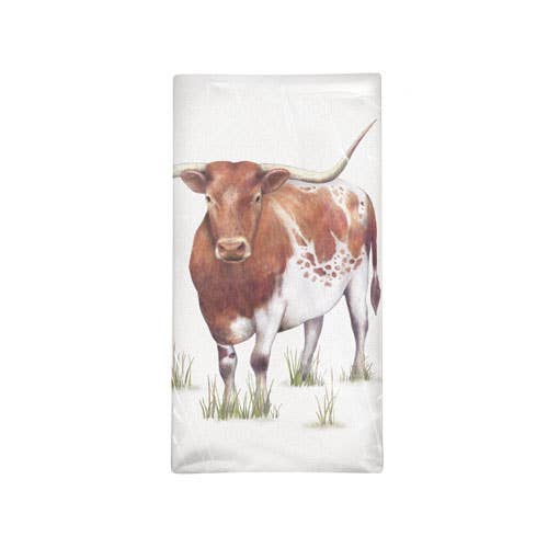 Longhorn Cow Bagged Towel for wholesale by Mary Lake-Thompson Ltd.