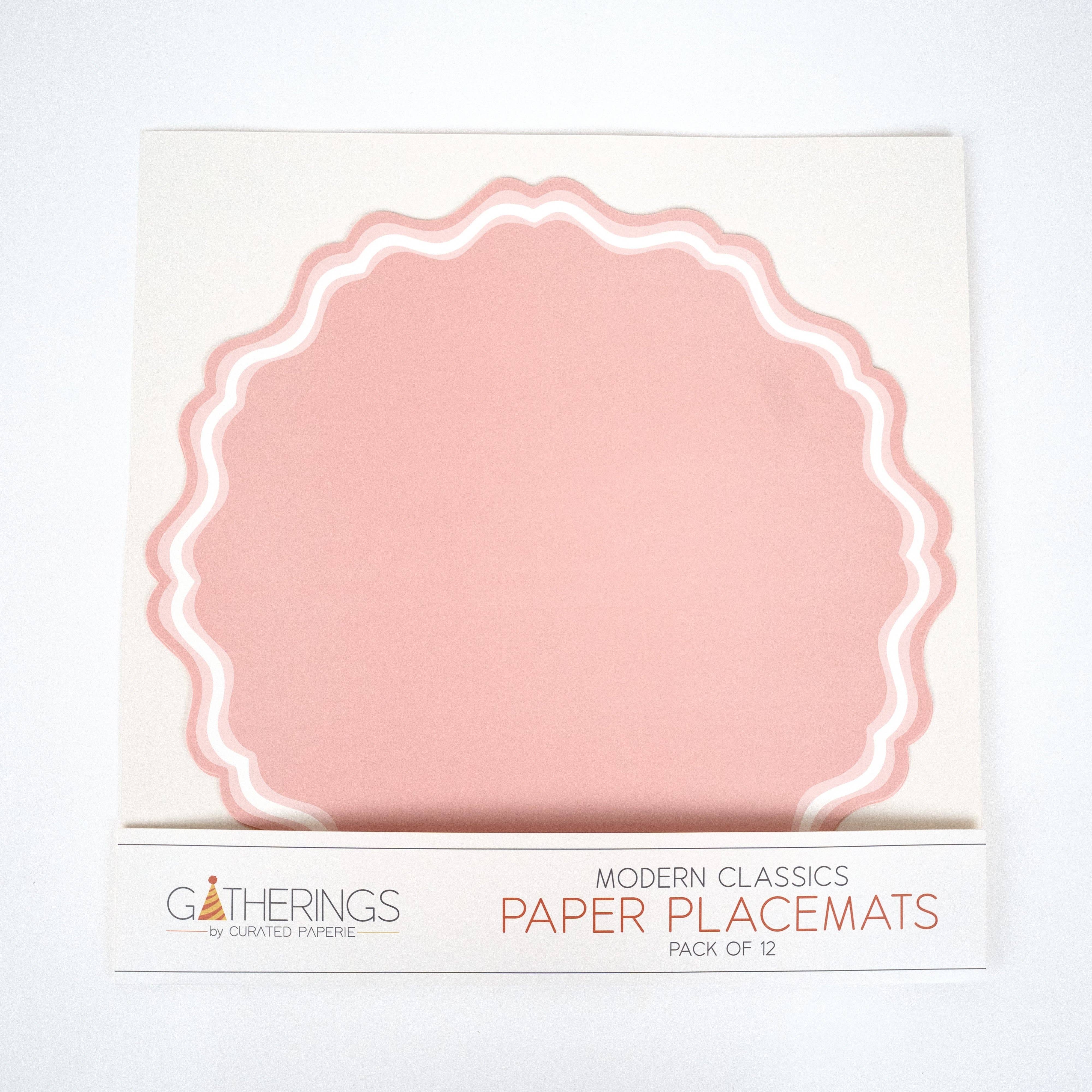 Gatherings by Curated Paperie - Wholesale Disposable Placemat - Pink Fancy Scallop Paper Placemats7
