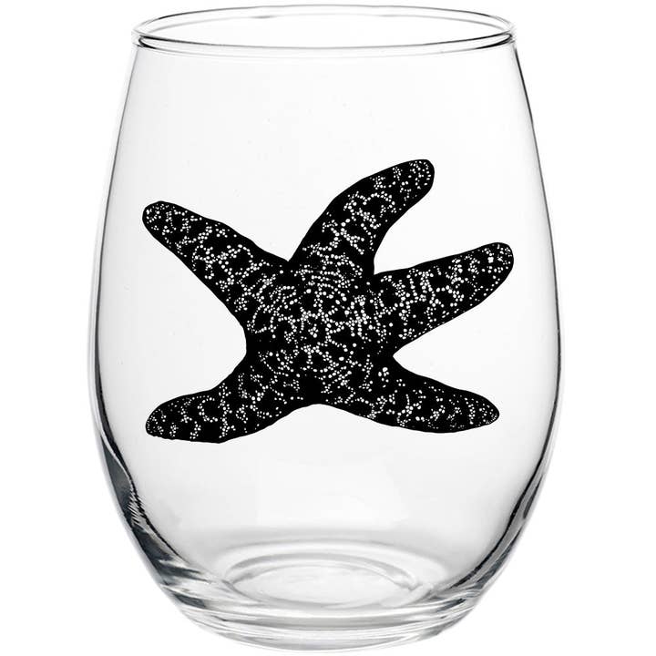 Verre à vin sans pied Sea Star 15 oz pour la vente par Salty Raven Glassware