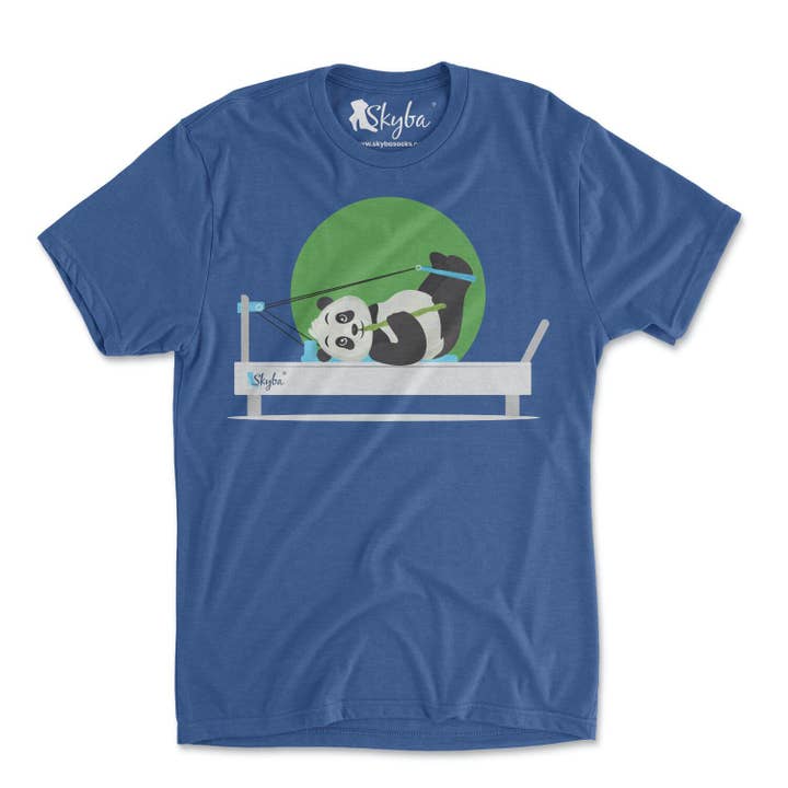 Hungry Panda on Pilates Reformer - Tri Blend Tee for wholesale by Skyba