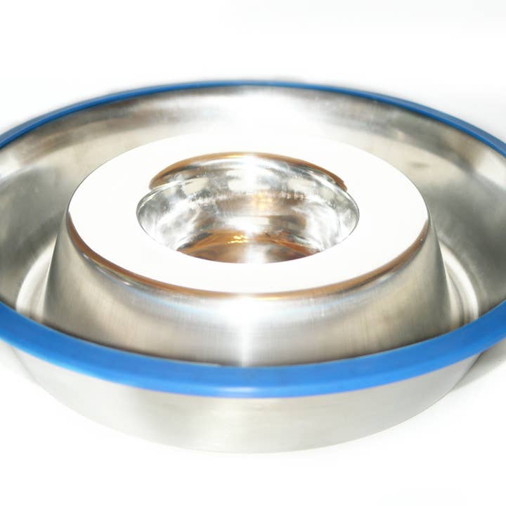 Mr. Peanut's - Wholesale Pet Bowl - Cat/Dog - Mr. Peanut's Slow Feed Anti Bloat Dog Bowl with Bonded Silicone Base