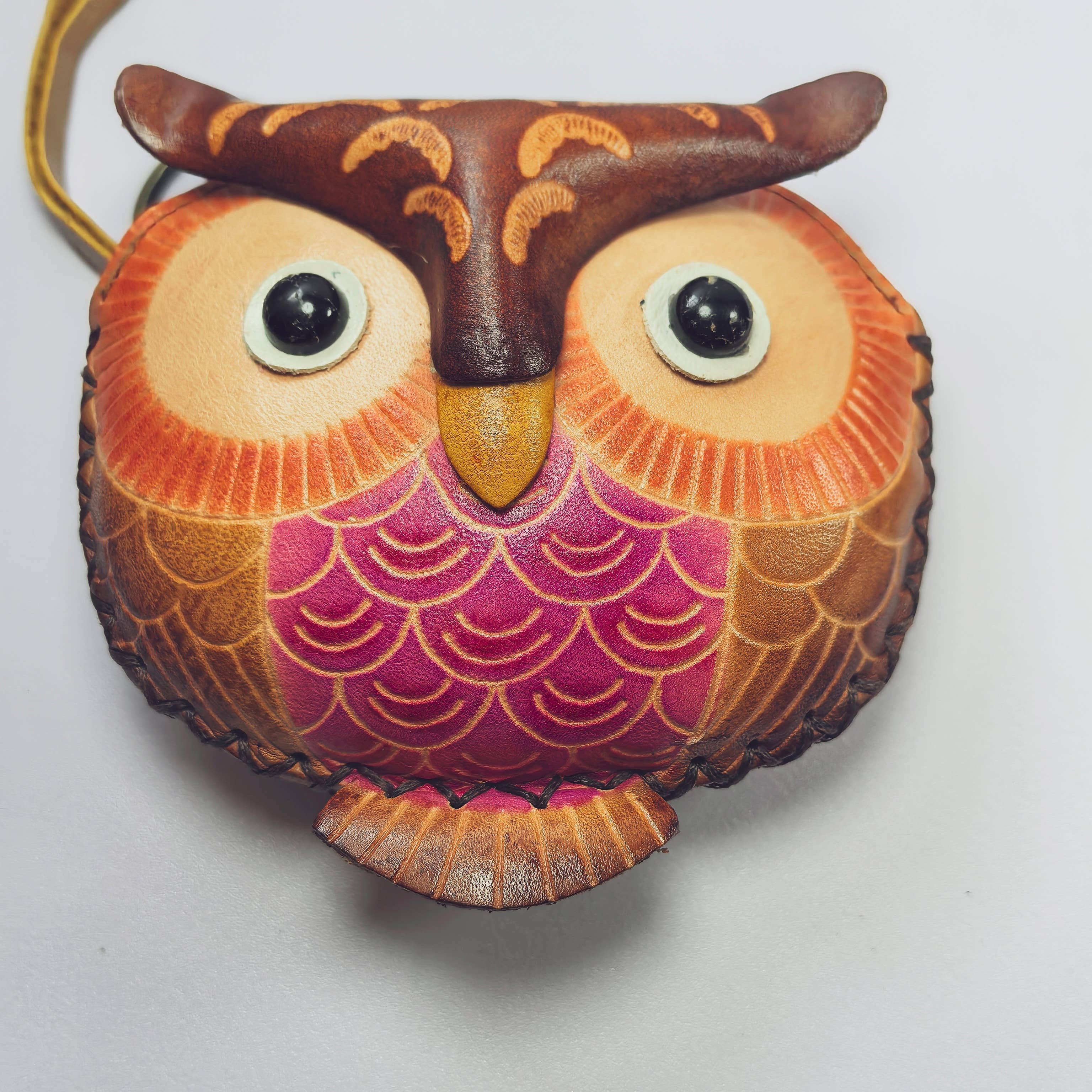 Sunflower Handmade leather inc - Wholesale Wristlet - Leather owl Owl Wristlet coin purse wallet3