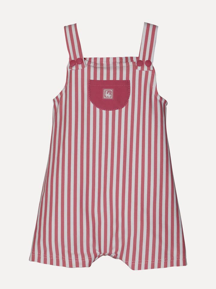 Red stripe romper for wholesale by Al Agua Patos