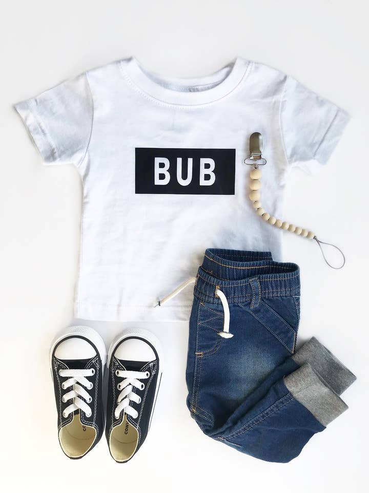 Bub Tee / Kids T-Shirt / Baby T-Shirt / Short Sleeve Graphic Shirt for wholesale by Jax & Torr