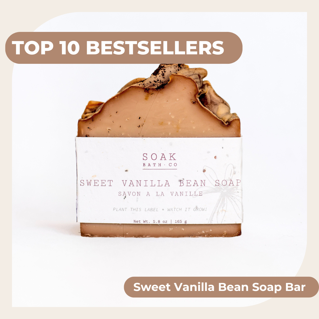 SOAK Bath Co - Wholesale Bar Soap - Sweet Vanilla Bean Soap Bar - Canadian Hanmade4