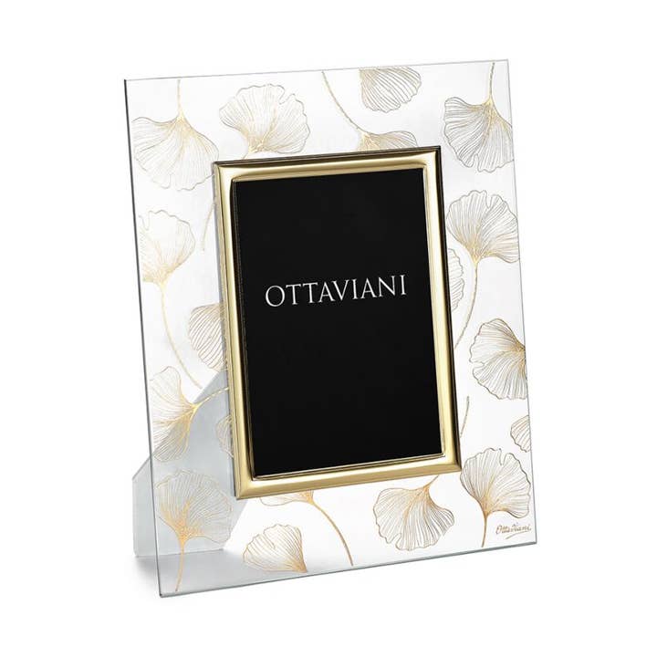 Ottaviani - Wholesale Picture Frame - “Soffio” Crystal Photo Frame with Corn.E Gold0