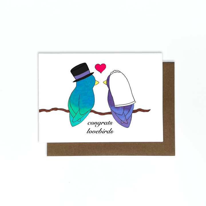 Bruiloft Lovebirds wenskaart voor wholesale door Cole-Yoni Inc.