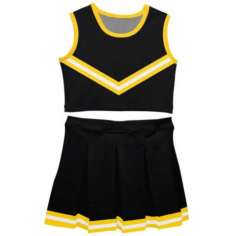 Black Yellow Sleeveless Cheerleader for wholesale by Vive La Fete