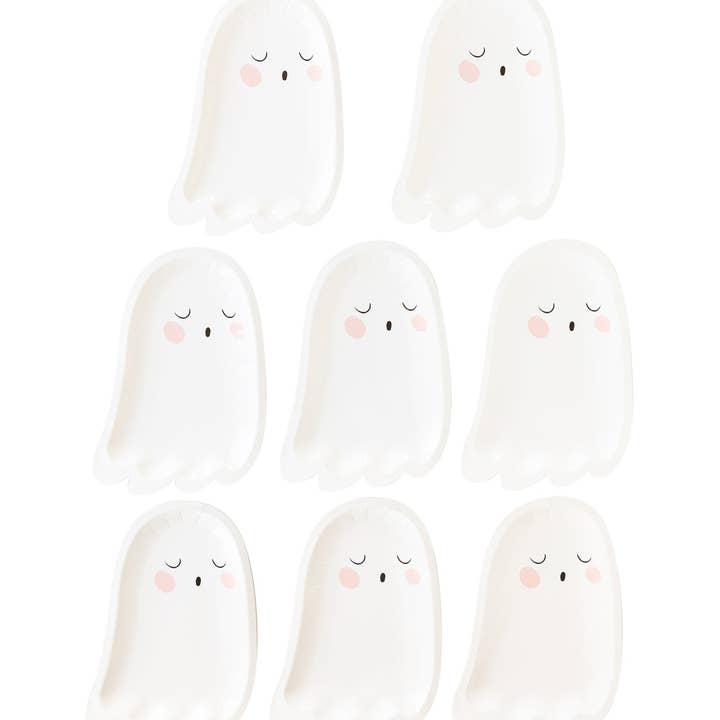 My Mind’s Eye - Wholesale Disposable Plate - PSH941 - Trick or Treat Ghost Shaped Plate2