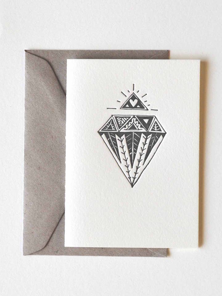 Tribal Diamond Greeting Card for wholesale by THE LITTLE PRESS