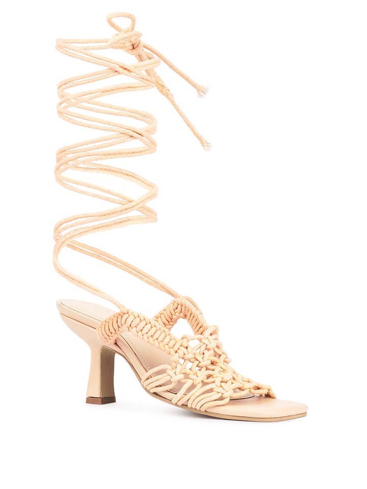 Sandale à lacets tissée artisanale BEROE pour la vente par Rag Company