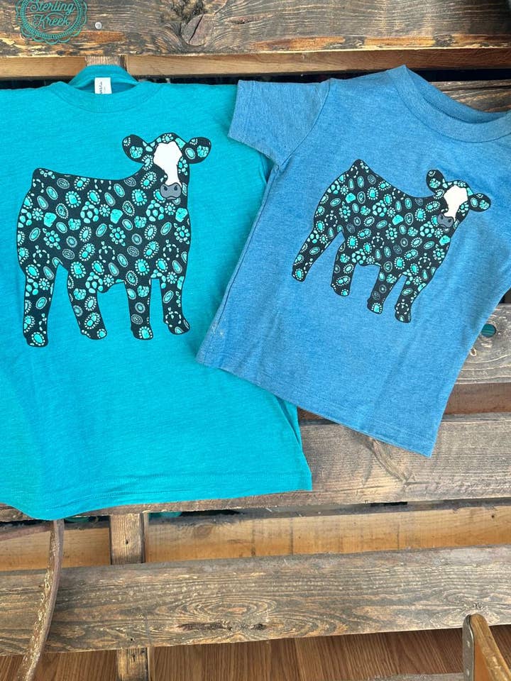 Sterling Kreek – wholesale Screen-printed t-shirt – Kids – Mini Concho Steer0