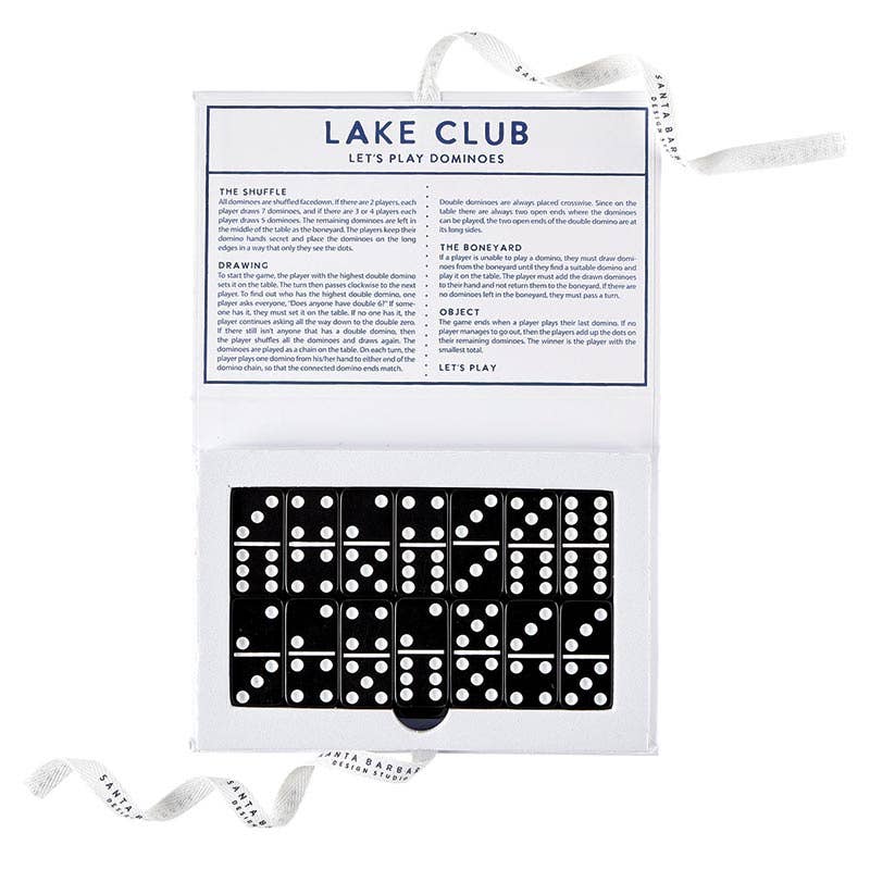 Santa Barbara Design Studio by Creative Brands - Wholesale Dominoes - Face to Face Domino Set Book Box - Lake Club2