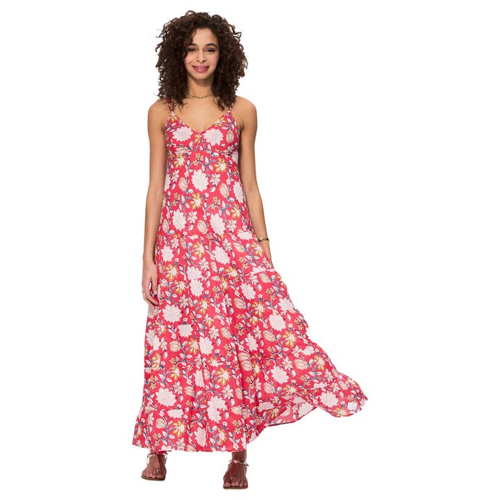 LONG SLEEVELESS SUMMER DRESS MAXI8040B for wholesale by Aller Simplement