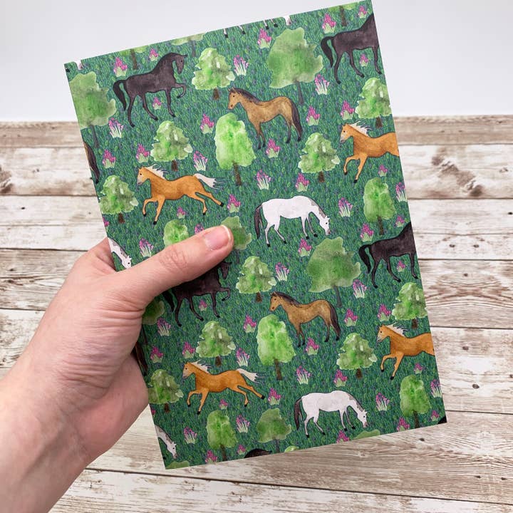 Samantha Hall Designs – Caderno por atacado – Caderno forrado com cavalo grosso A54