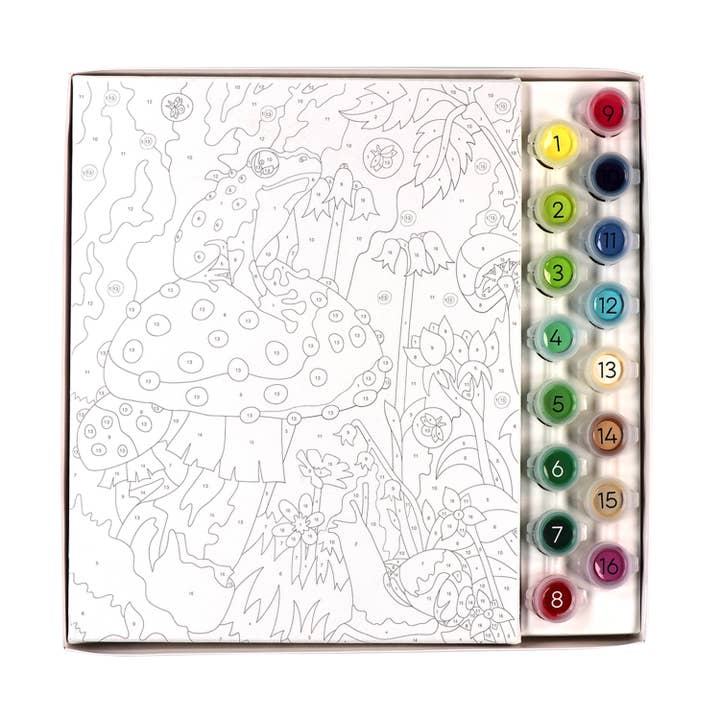 Bright Stripes - Wholesale DIY Craft Kit - Kids - iHeartArt Paint By Numbers Frog & Mushroom