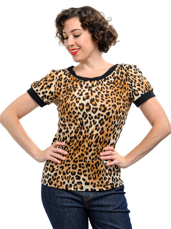 Leopard Sweater Top for wholesale by Steady Clothing