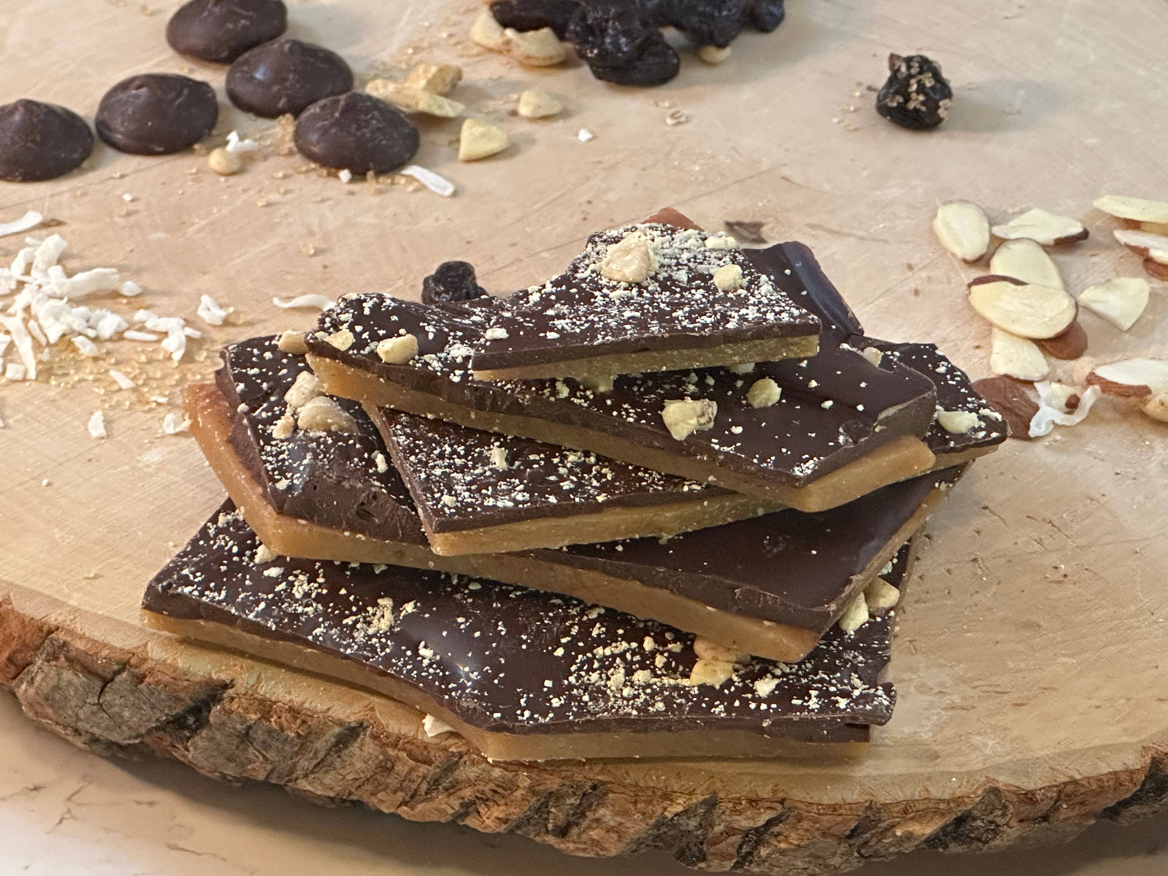 Barkeater Chocolates - Wholesale Toffee - Totally Toffee Bark with Toffee, Cashews & Hazelnuts1