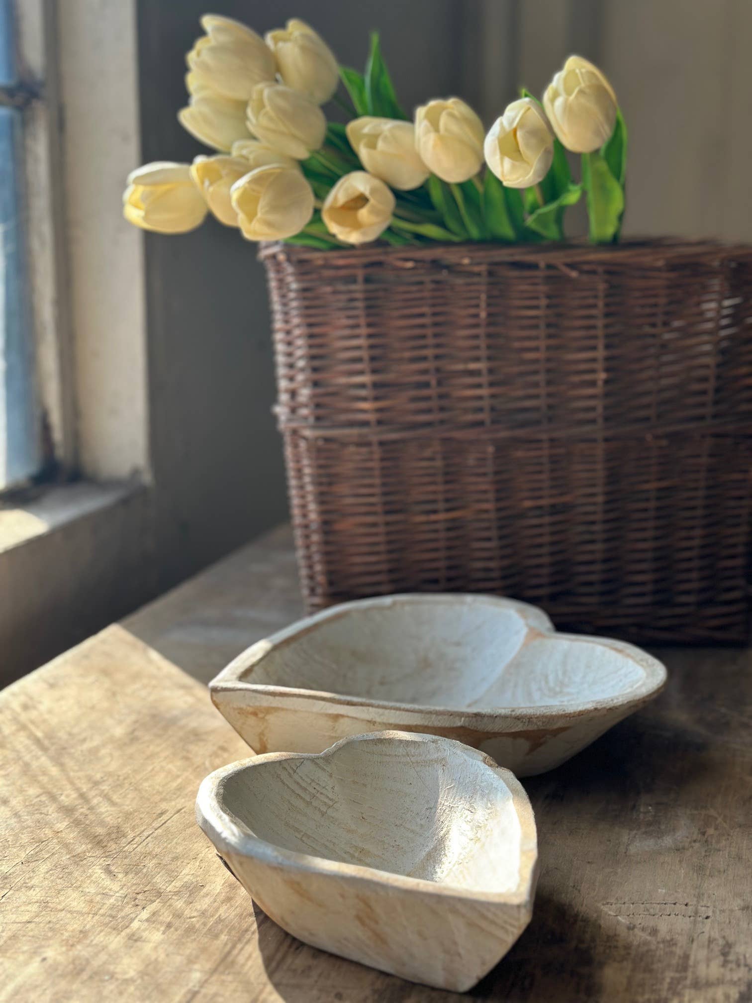 The Global Swap Shop – wholesale Dekorativ tallrik/fat/skål – Hjärtformad skål i trä1