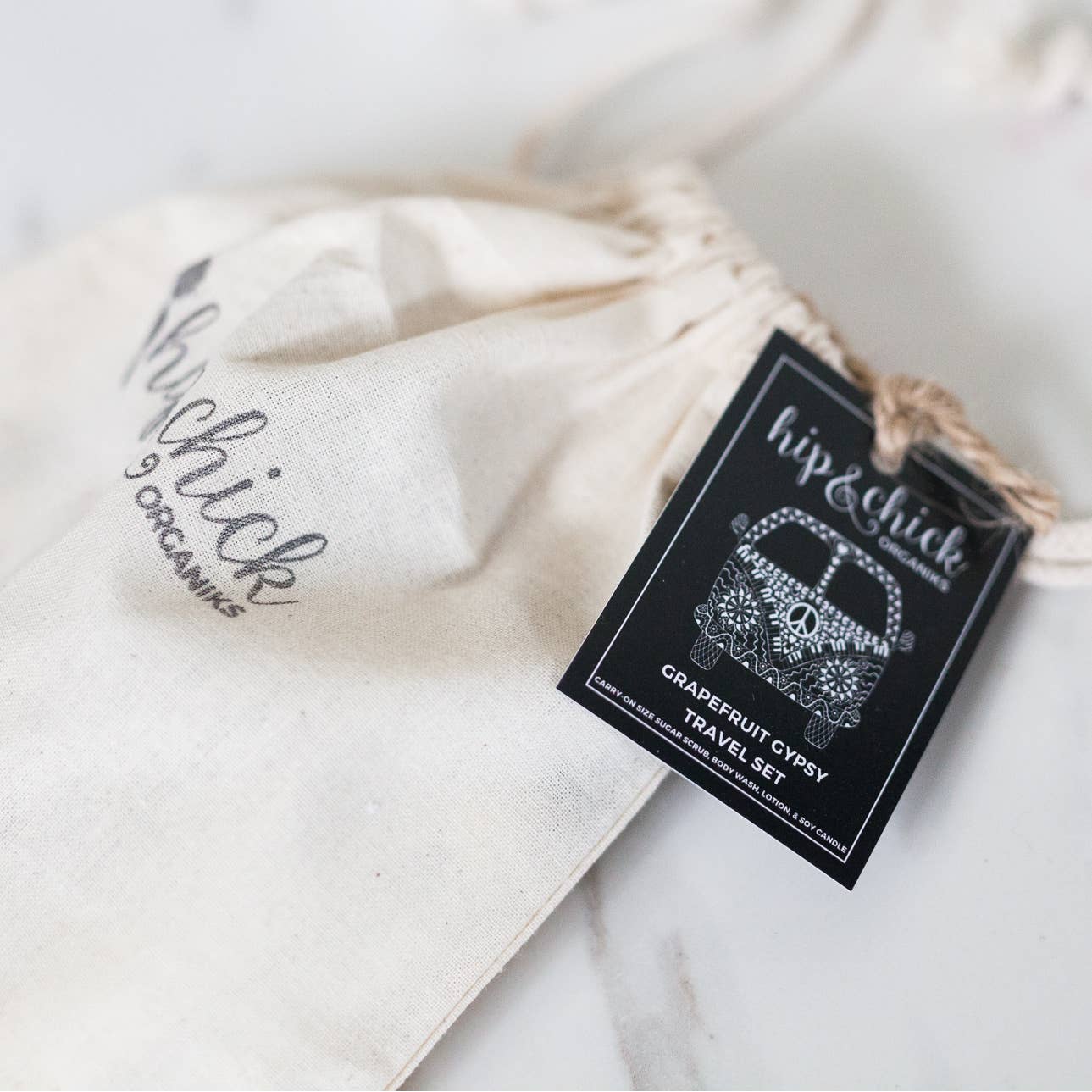 Hip & Chick Organiks - Wholesale Bath & Body Set - Grapefruit Gypsy Travel Set1