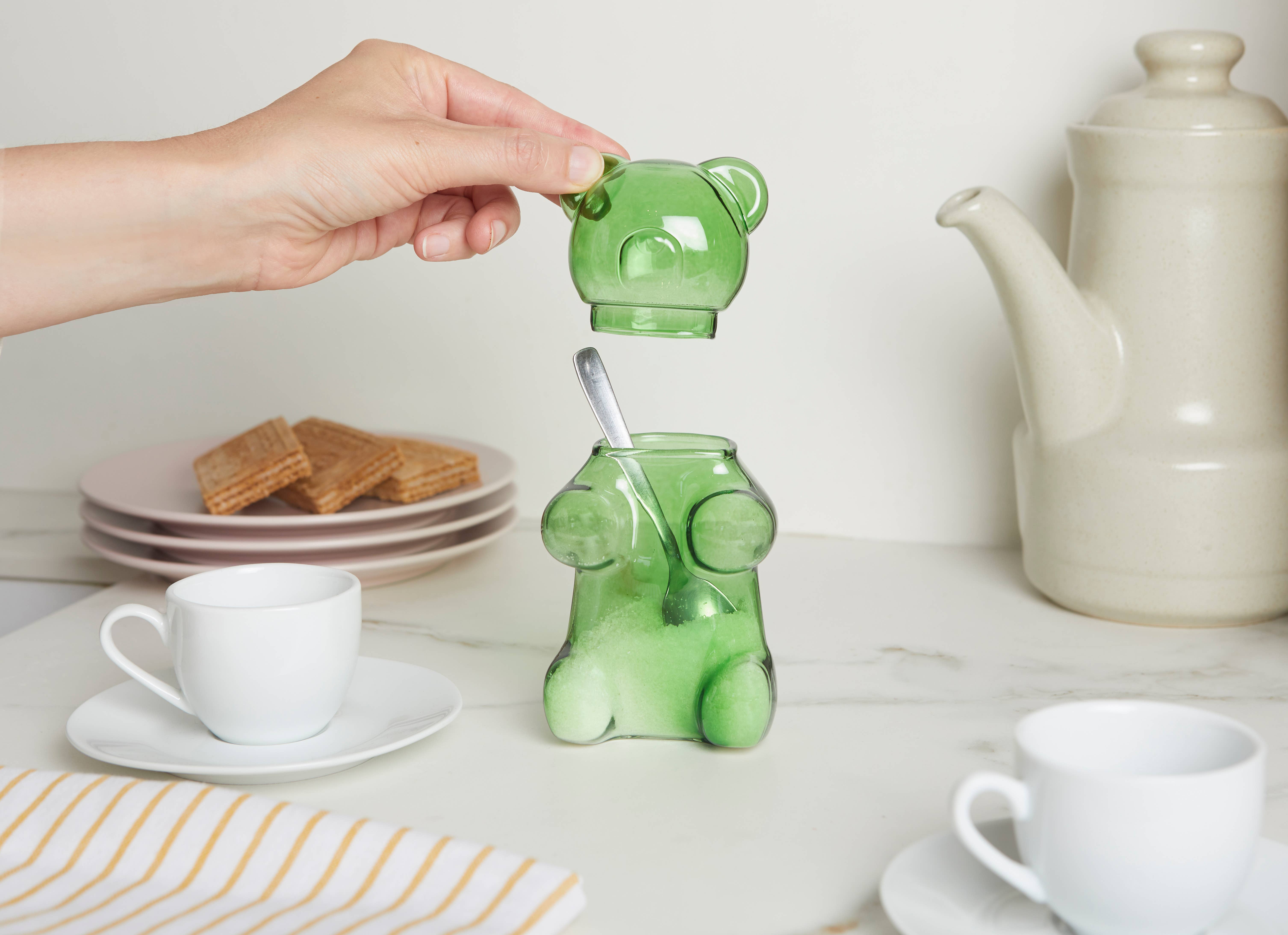 Balvi - Wholesale Jar - Sugar bowl, Yummy Bear, green, 250 ml, glass2