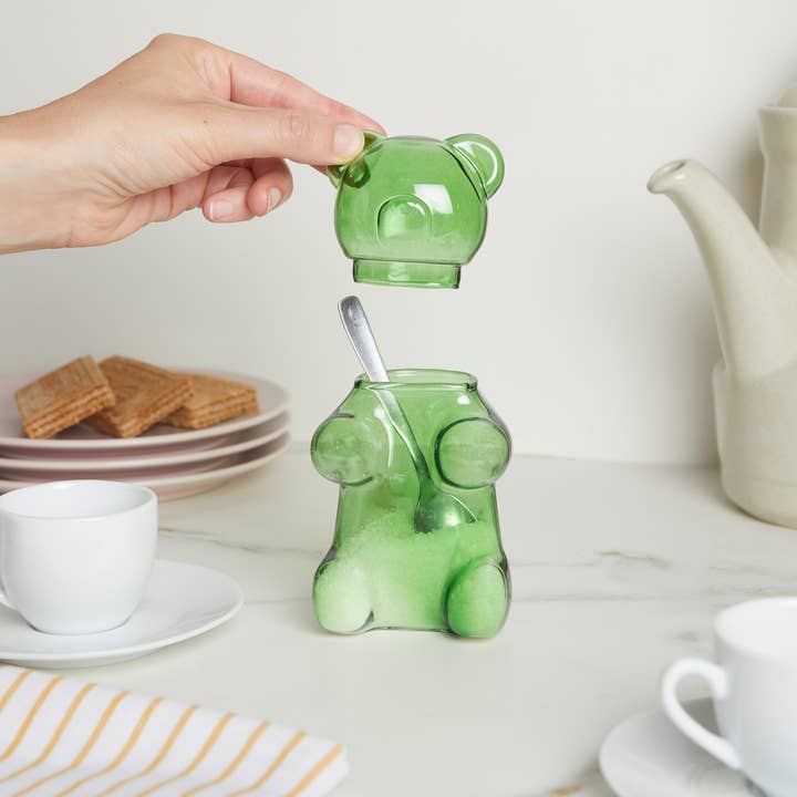 Balvi - Wholesale Jar - Sugar bowl, Yummy Bear, green, 250 ml, glass2