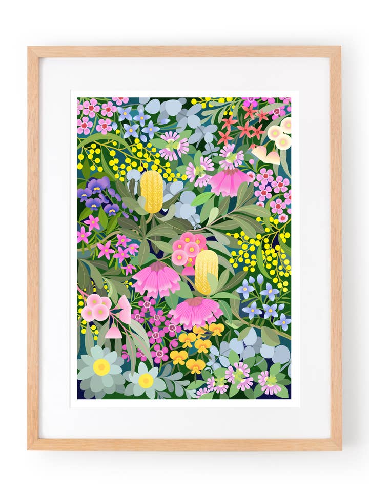 Impresión artística - «Floración nativa de Australia» para venta al por mayor de Claire Ishino