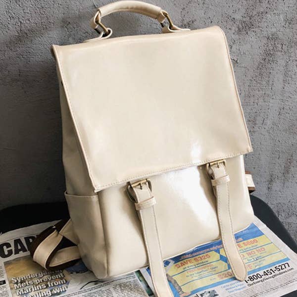 KK Bloom - Wholesale Backpack - Women's - Simple Vintage Solid Color Backpack