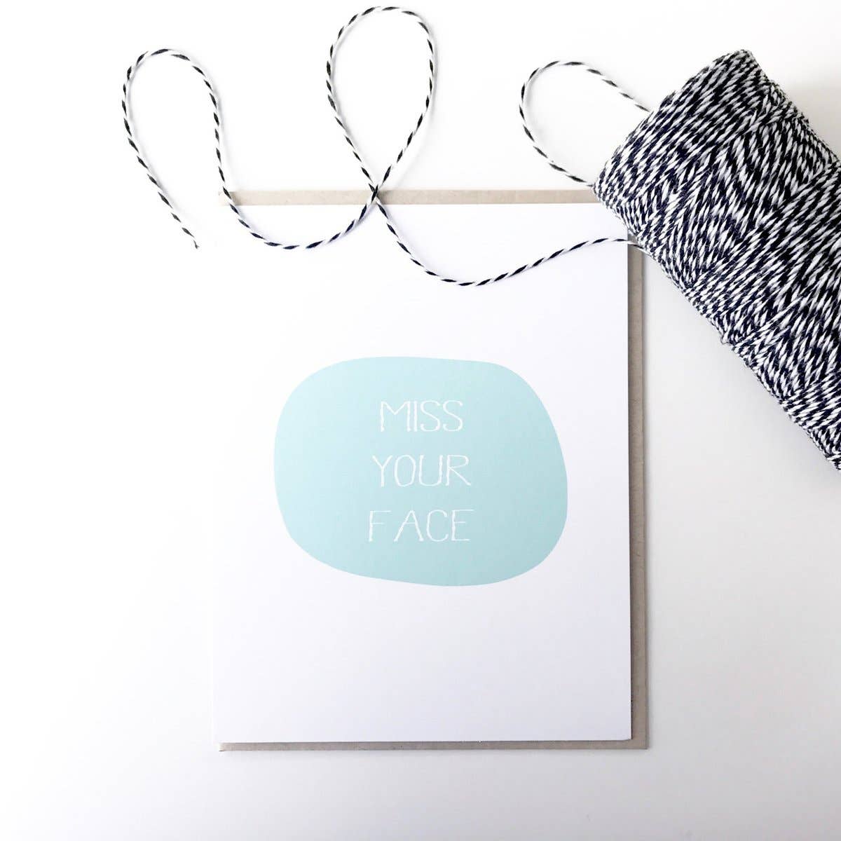 PAGEFIFTYFIVE - Wholesale Everyday Greeting Card - Miss Your Face Card1