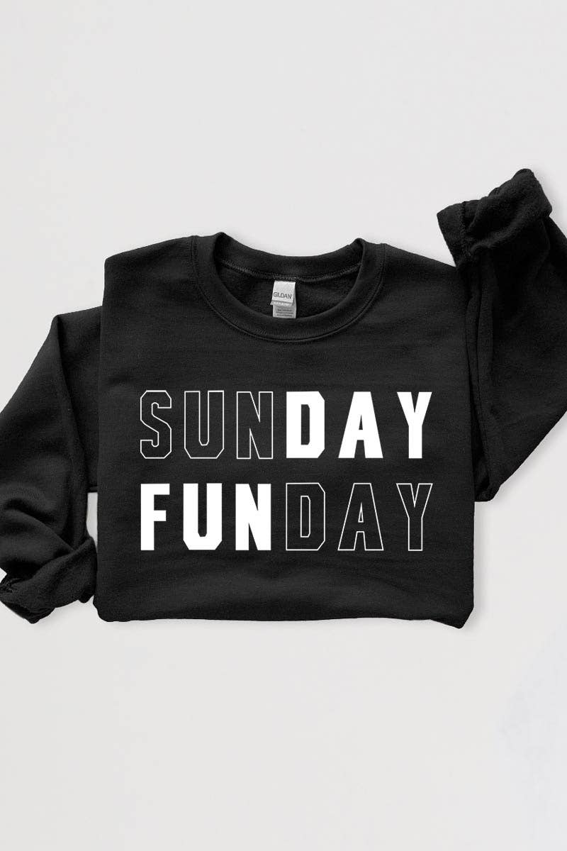 COLORBEAR - Vente Sweat-shirt à imprimés – femme - Chandails en molleton à motif graphique Sunday Funday1