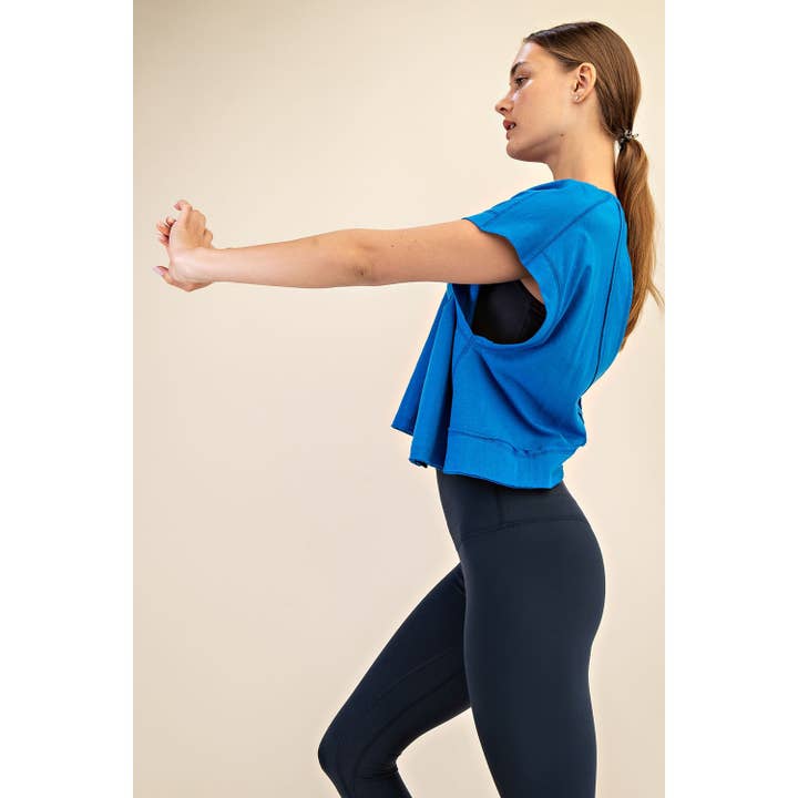 Rae Mode - Wholesale Shirt - Women's - COTTON SLUB OPEN BACK TOP1