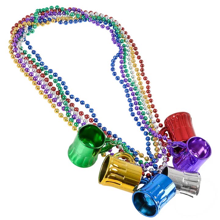 Pagdee Kids Juniors - Wholesale Beaded/Pearl Necklace - 33" Metallic Beer Mug Beads For Adults2