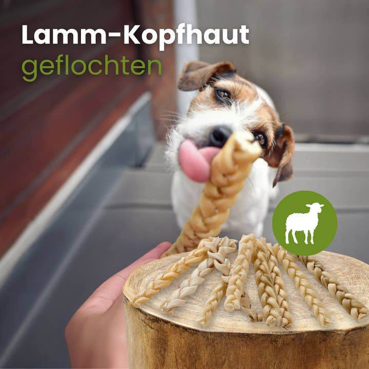 Kauartikel.com GmbH - Wholesale Pet Bone/Rawhide - Dog - Lamb scalp, braided1