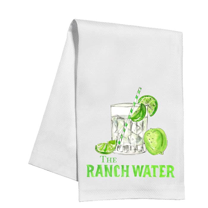 Handpainted Ranch Water Kitchen Towel for wholesale by RosanneBeck Collections