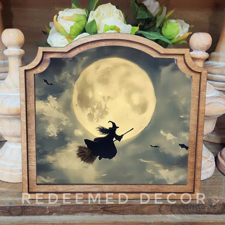 Redeemed Decor - Wholesale Decorative Tabletop Object - Provincial Witch Moon Framed Art 0