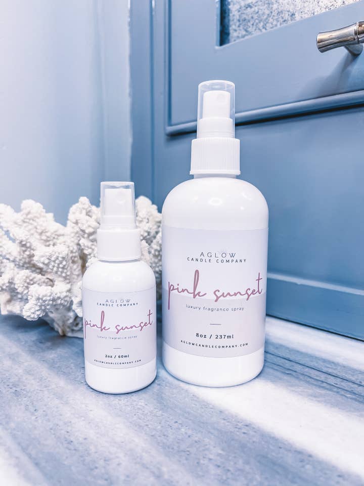 PINK SUNSET - Pomegranate + Lemon + Raspberry + Peony for wholesale by Aglow Candle Company