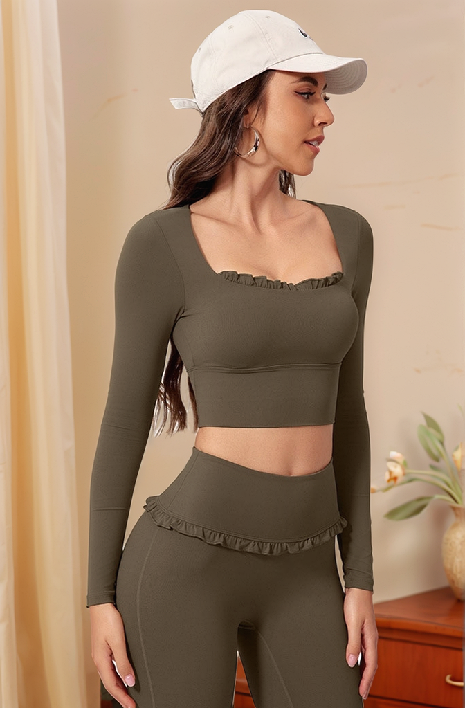 Crave by FW - Wholesale Athletic Top - Women's - Long Sleeve Crop Sports T-Shirt2